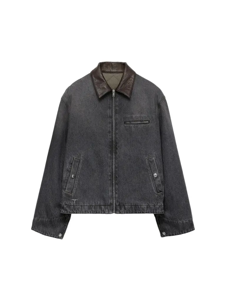 Prada Men's Denim Blouson Jacket