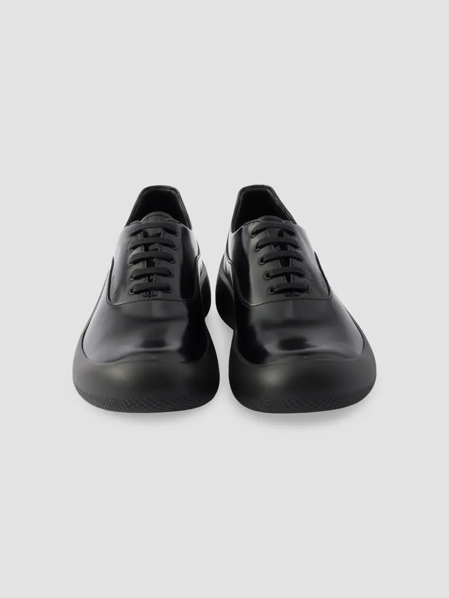 Prada Men's Brushed Leather Sneakers | Thumbnail 3 Prada Men's Brushed Leather Sneakers | Thumbnail 3