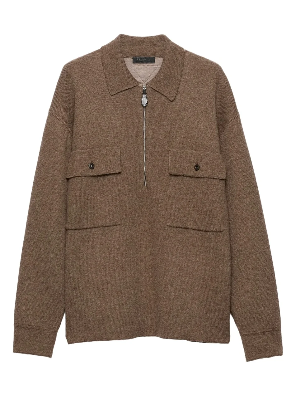 Prada Men's Cashmere Polo Shirt