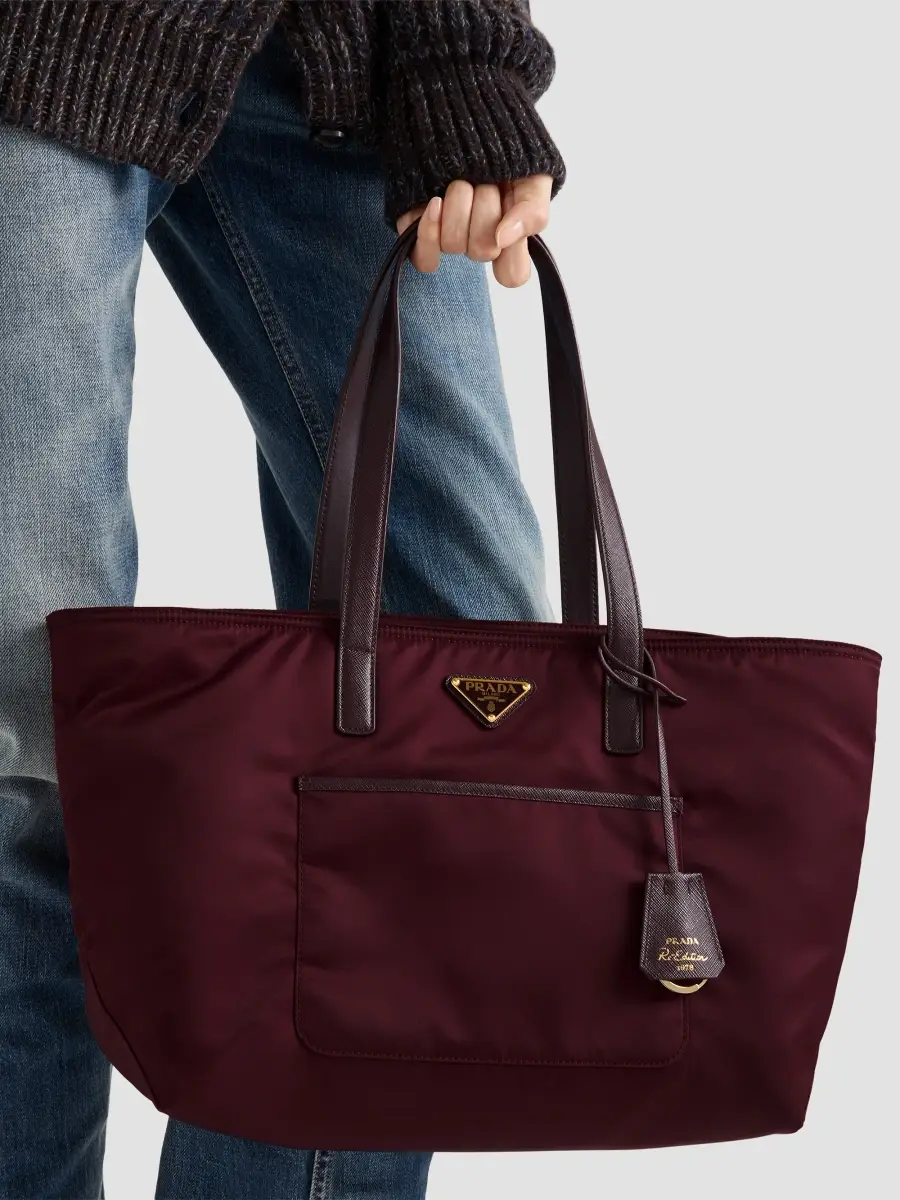 Prada Women's Re-Edition 1978 Medium Nylon Tote Bag | Thumbnail 2 Prada Women's Re-Edition 1978 Medium Nylon Tote Bag | Thumbnail 2