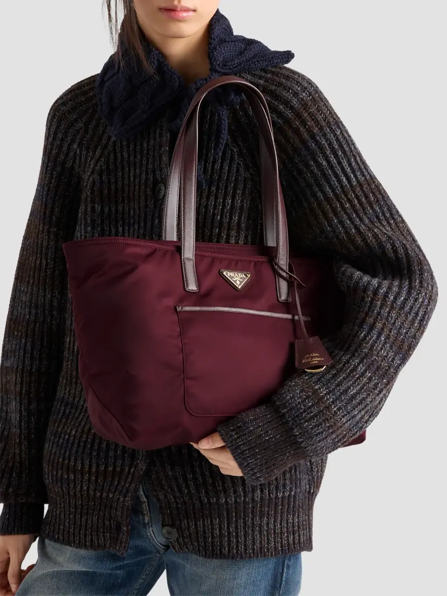 Prada Women's Re-Edition 1978 Medium Nylon Tote Bag | Thumbnail 3 Prada Women's Re-Edition 1978 Medium Nylon Tote Bag | Thumbnail 3