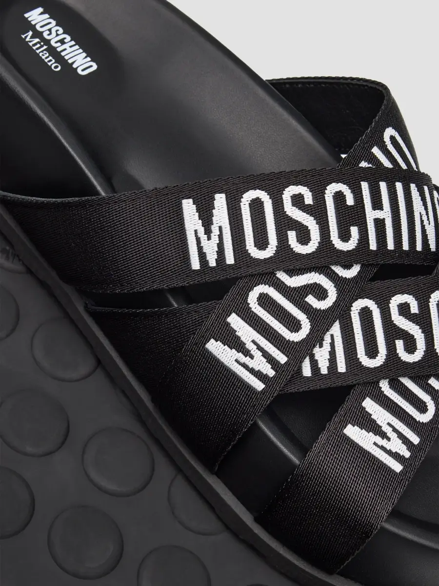 MOSCHINO Women's Sporty Logo Strap Sandals | Thumbnail 5