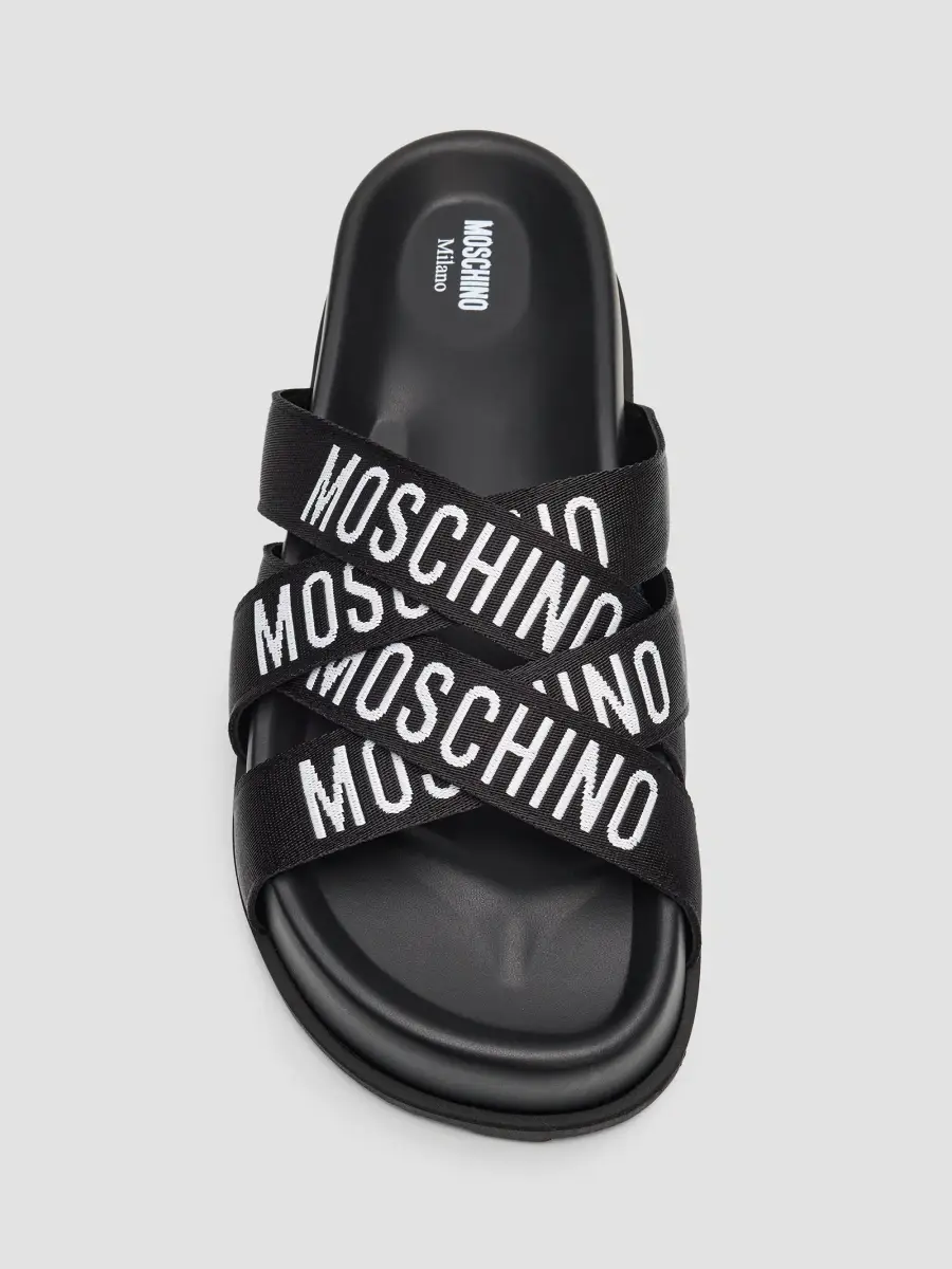 MOSCHINO Women's Sporty Logo Strap Sandals | Thumbnail 6