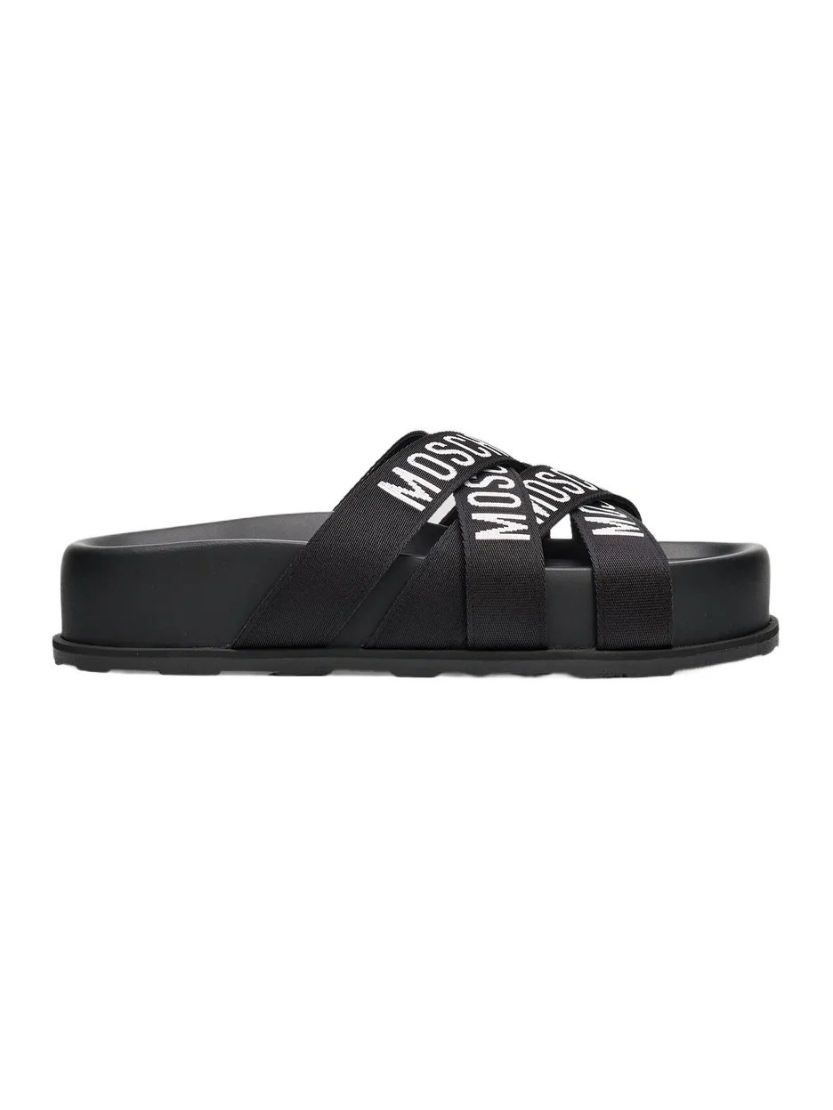 MOSCHINO Women's Sporty Logo Strap Sandals