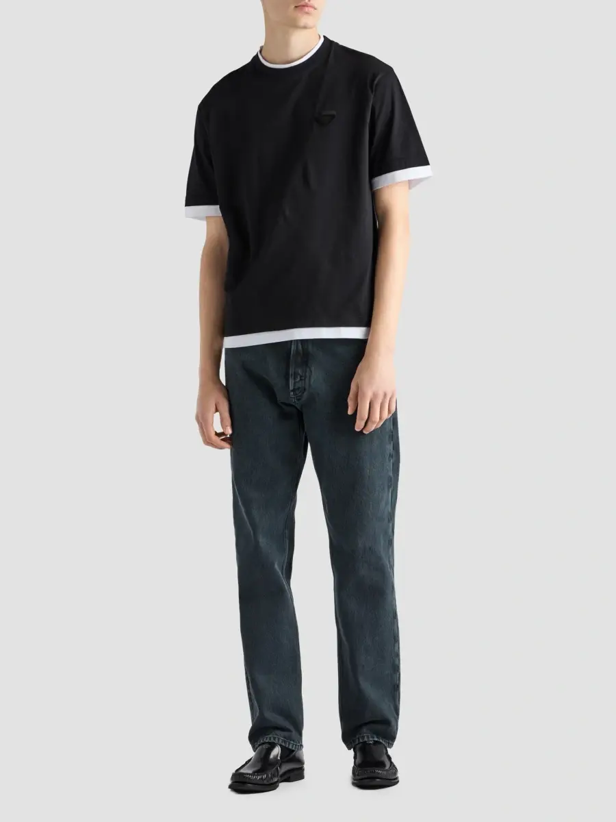 Prada Men's Cotton T-Shirt | Thumbnail 2 Prada Men's Cotton T-Shirt | Thumbnail 2