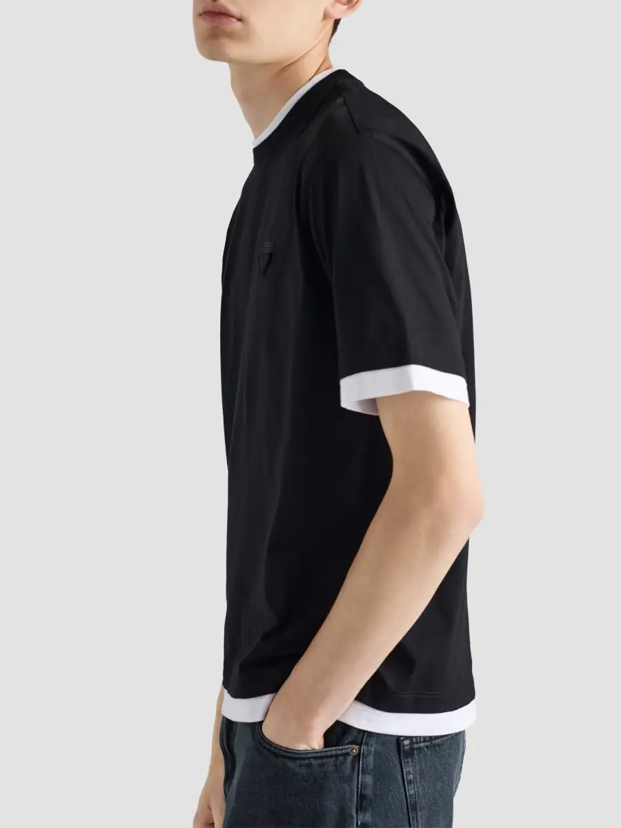 Prada Men's Cotton T-Shirt | Thumbnail 4 Prada Men's Cotton T-Shirt | Thumbnail 4