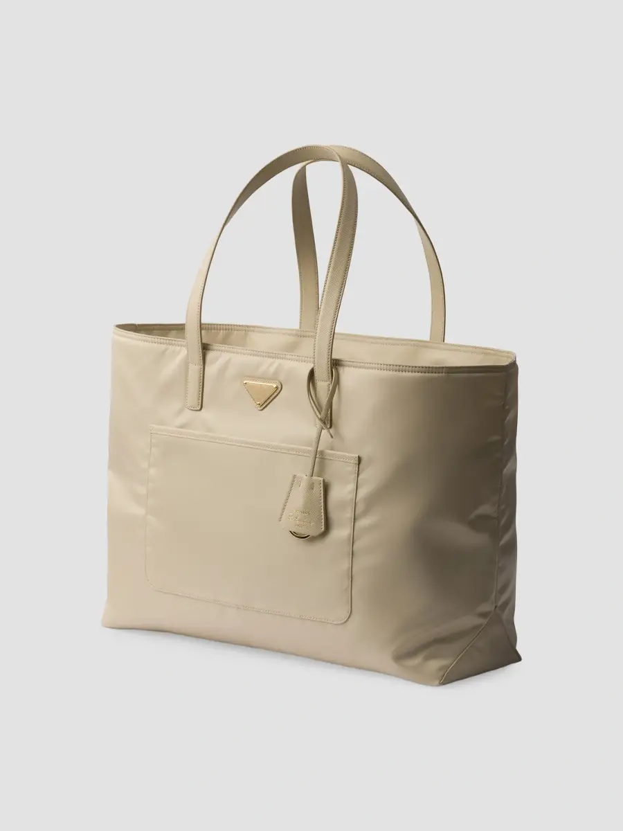 Prada Women's Re-Edition 1978 Large Re-Nylon and Saffiano Leather Tote Bag | Thumbnail 2 Prada Women's Re-Edition 1978 Large Re-Nylon and Saffiano Leather Tote Bag | Thumbnail 2