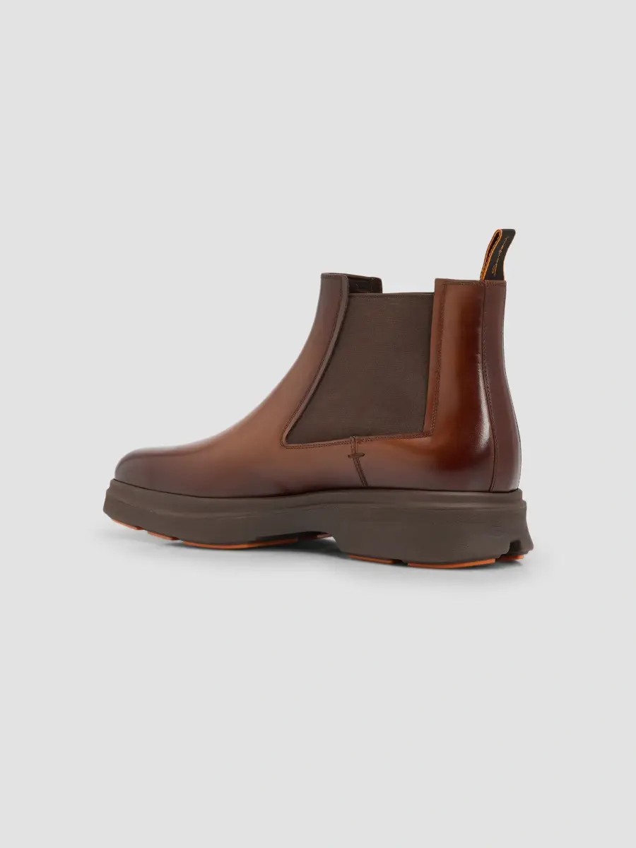 Santoni Men's Easy Nova Leather Chelsea Boots | Thumbnail 2