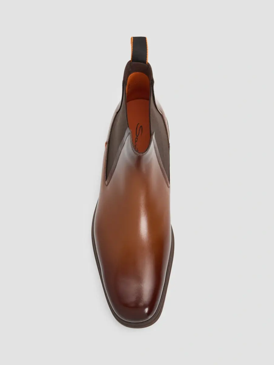 Santoni Men's Easy Nova Leather Chelsea Boots | Thumbnail 4