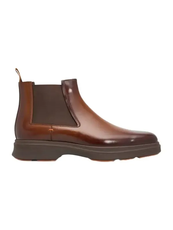 Santoni Men's Easy Nova Leather Chelsea Boots
