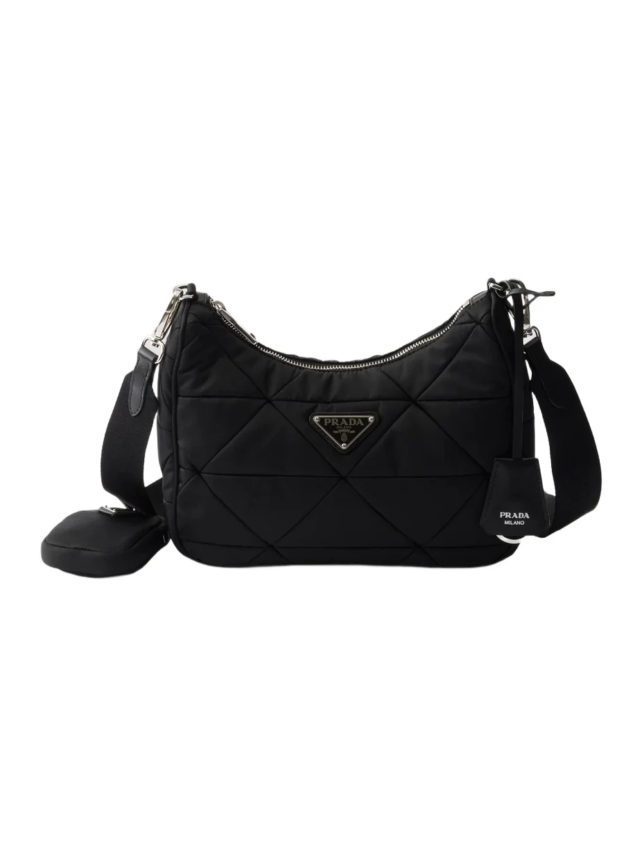 Prada Women's Quilted Re-Nylon Shoulder Bag
