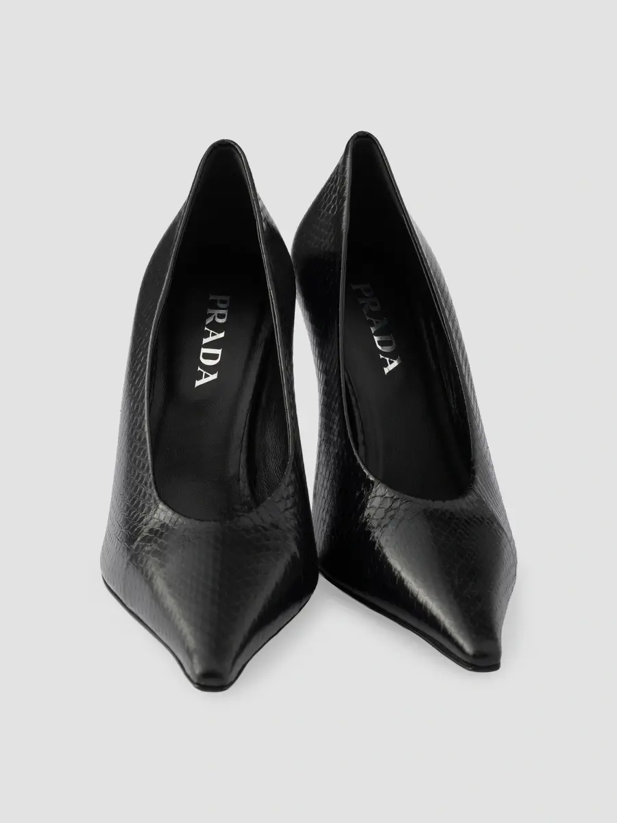 Prada Women's Ayers Leather Pointy Toe Pumps | Thumbnail 3