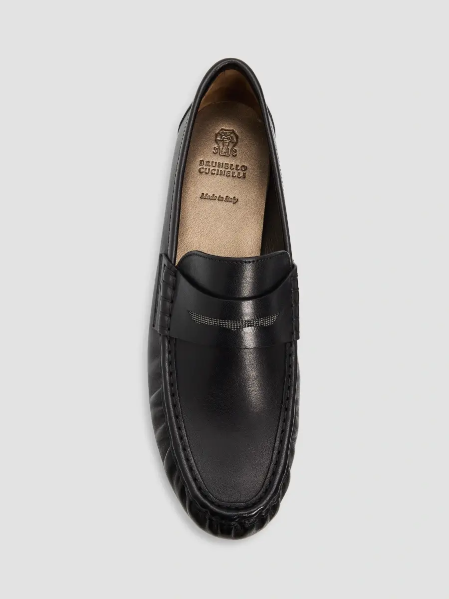 Brunello Cucinelli Women's Monili Leather Penny Loafers | Thumbnail 7 Brunello Cucinelli Women's Monili Leather Penny Loafers | Thumbnail 7