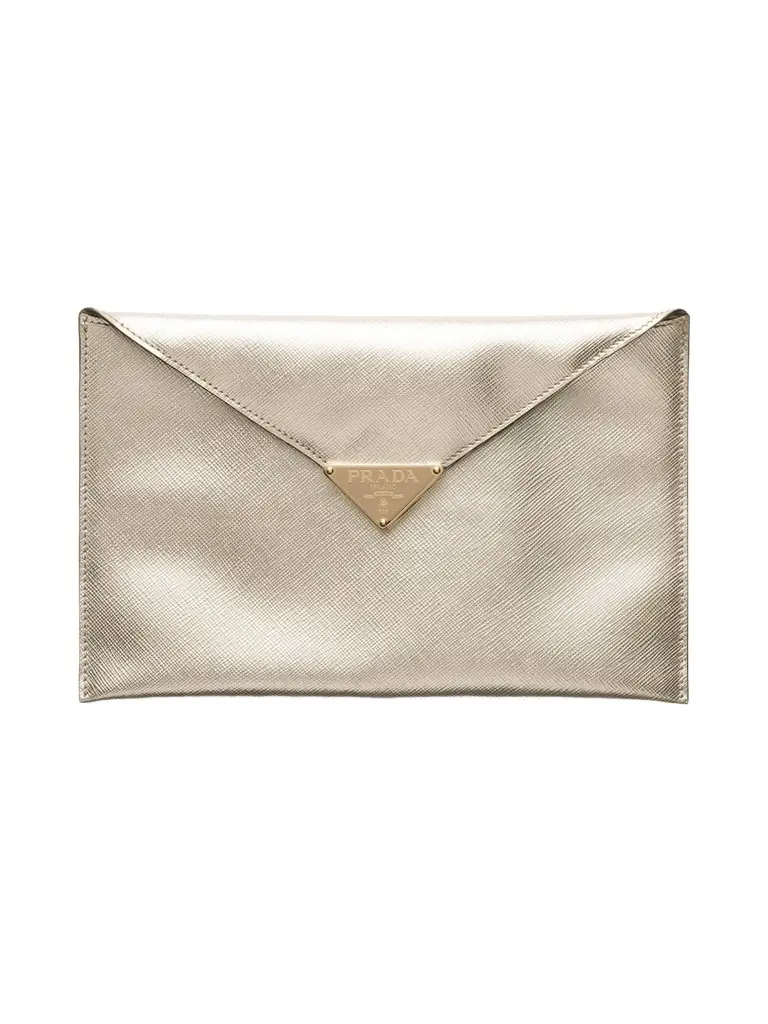 Women's Saffiano Leather Envelope Clutch