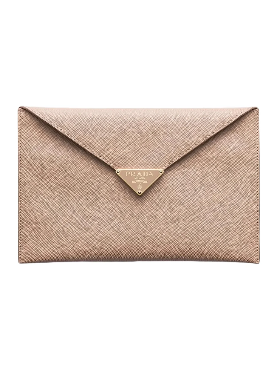 Prada Women's Saffiano Leather Envelope Clutch