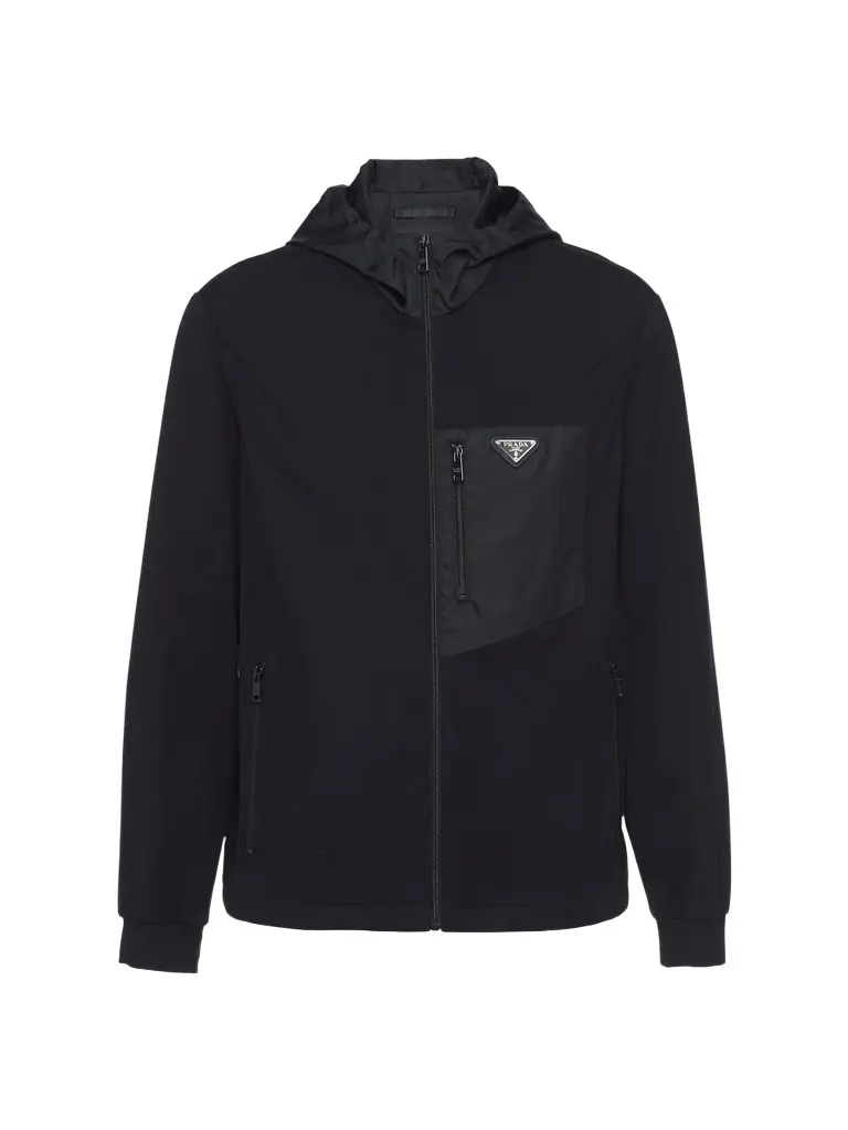 Prada Men's Technical Cotton and Re-Nylon Cardigan