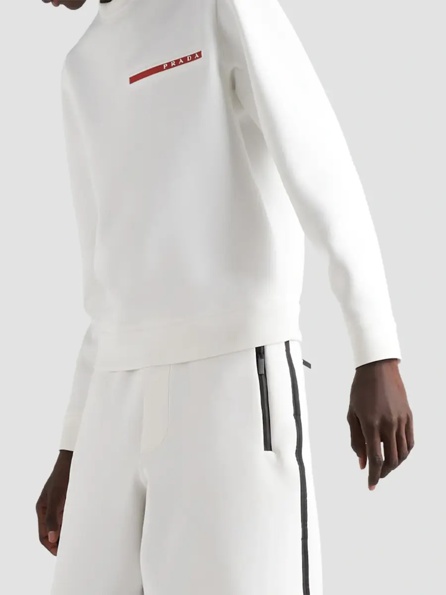 Prada Men's Technical Fabric Sweatshirt | Thumbnail 2 Prada Men's Technical Fabric Sweatshirt | Thumbnail 2