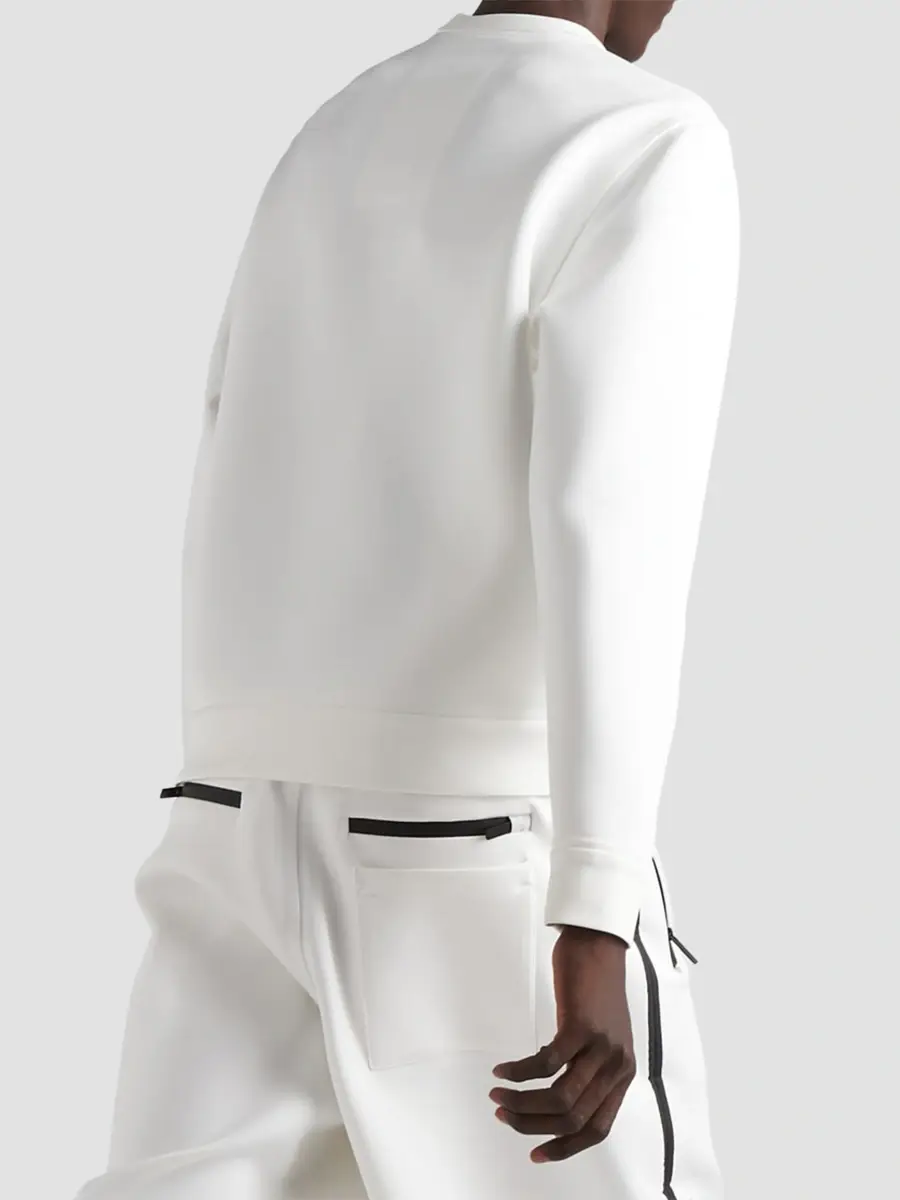 Prada Men's Technical Fabric Sweatshirt | Thumbnail 3 Prada Men's Technical Fabric Sweatshirt | Thumbnail 3