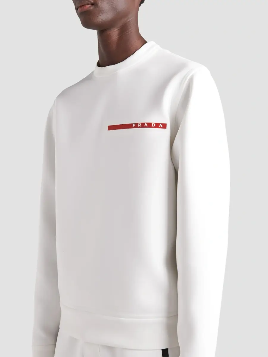 Prada Men's Technical Fabric Sweatshirt | Thumbnail 4 Prada Men's Technical Fabric Sweatshirt | Thumbnail 4