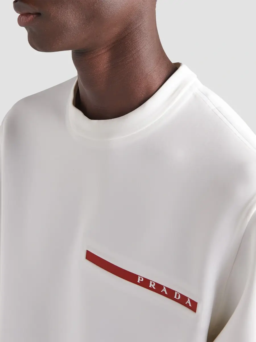 Prada Men's Technical Fabric Sweatshirt | Thumbnail 5 Prada Men's Technical Fabric Sweatshirt | Thumbnail 5