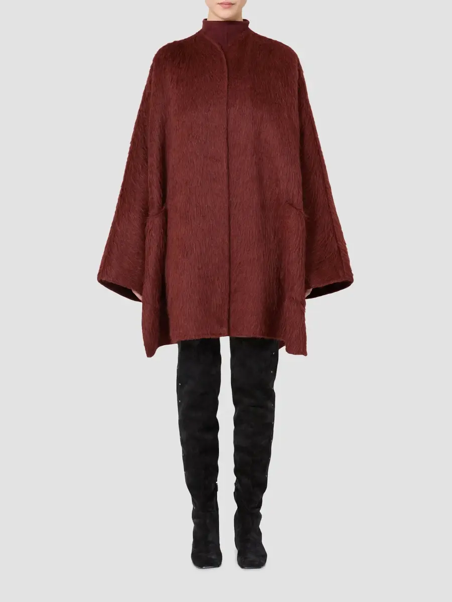 Max Mara Women's Short Alpaca and Wool Coat - Rust | Thumbnail 2 Max Mara Women's Short Alpaca and Wool Coat - Rust | Thumbnail 2