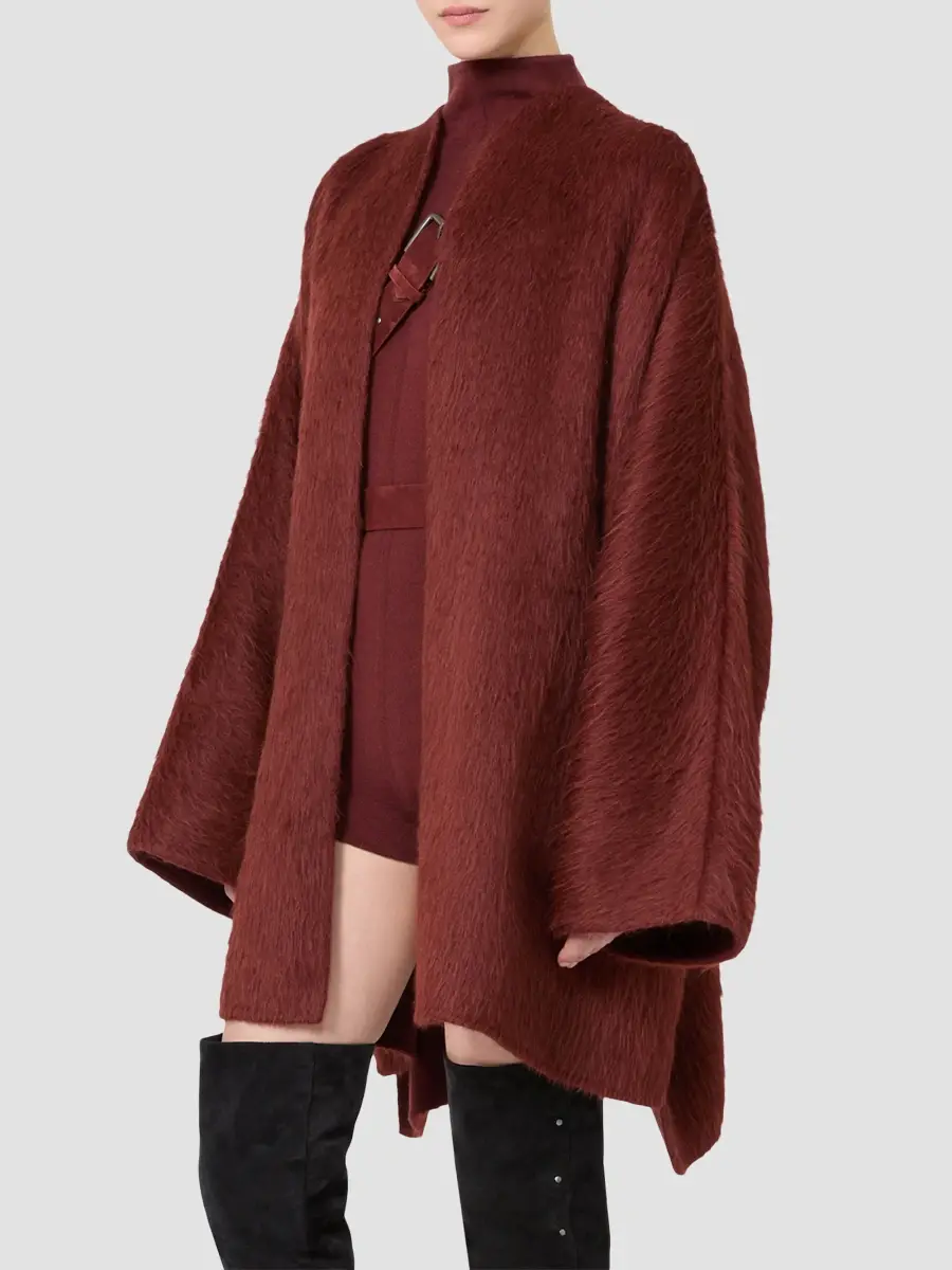 Max Mara Women's Short Alpaca and Wool Coat - Rust | Thumbnail 3 Max Mara Women's Short Alpaca and Wool Coat - Rust | Thumbnail 3