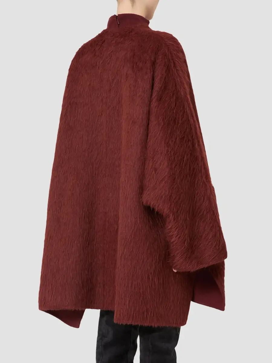 Max Mara Women's Short Alpaca and Wool Coat - Rust | Thumbnail 4 Max Mara Women's Short Alpaca and Wool Coat - Rust | Thumbnail 4