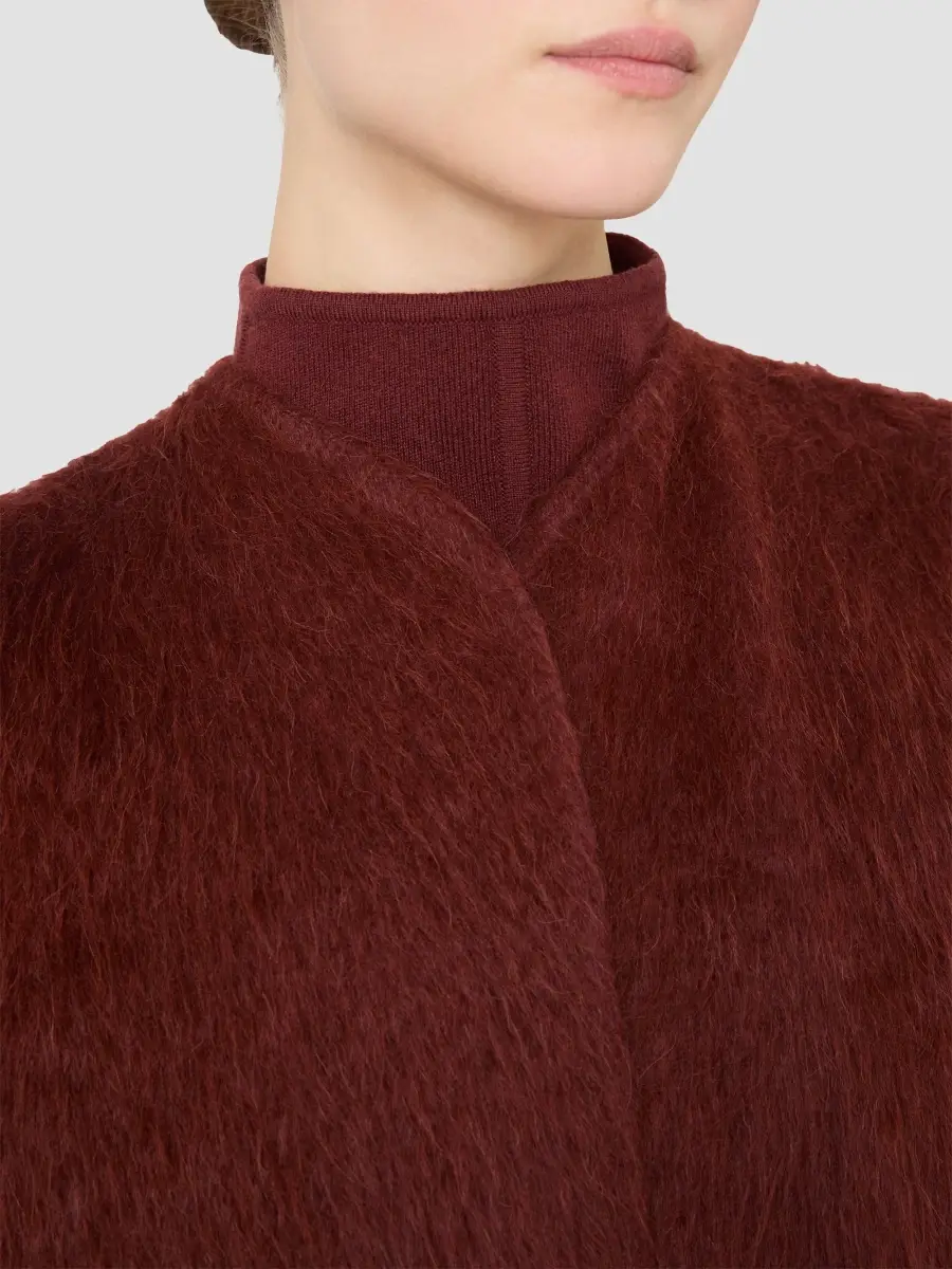 Max Mara Women's Short Alpaca and Wool Coat - Rust | Thumbnail 6 Max Mara Women's Short Alpaca and Wool Coat - Rust | Thumbnail 6