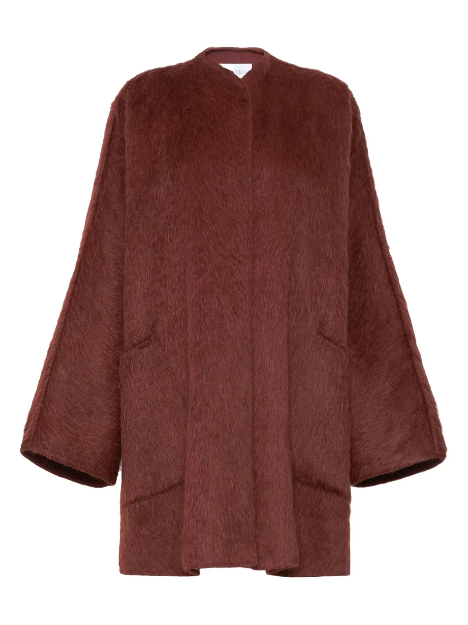 Women's Short Alpaca and Wool Coat - Rust Women's Short Alpaca and Wool Coat - Rust