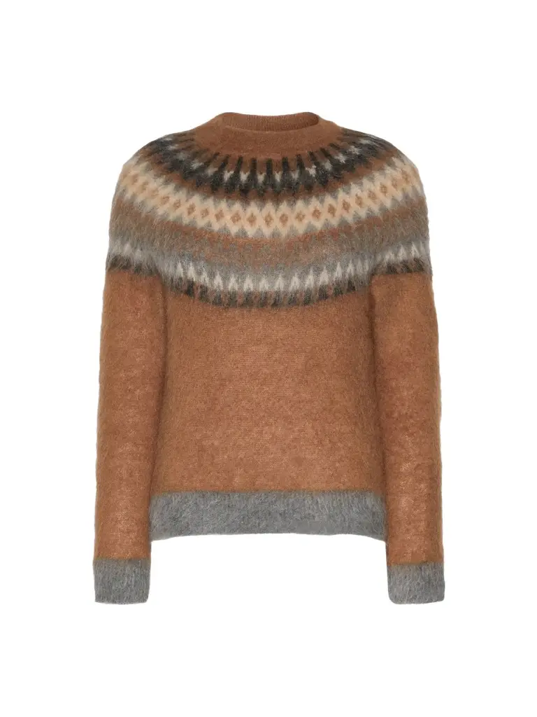 Women's Fair Isle Wool and Mohair Sweater Women's Fair Isle Wool and Mohair Sweater