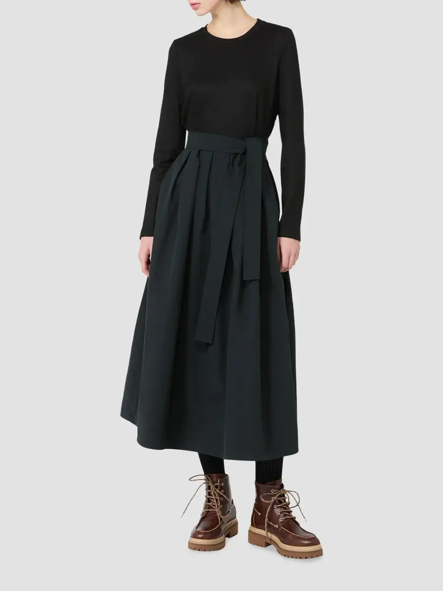 Weekend Max Mara Women's Jacquard Jersey and Taffeta Dress - Black | Thumbnail 3 Weekend Max Mara Women's Jacquard Jersey and Taffeta Dress - Black | Thumbnail 3