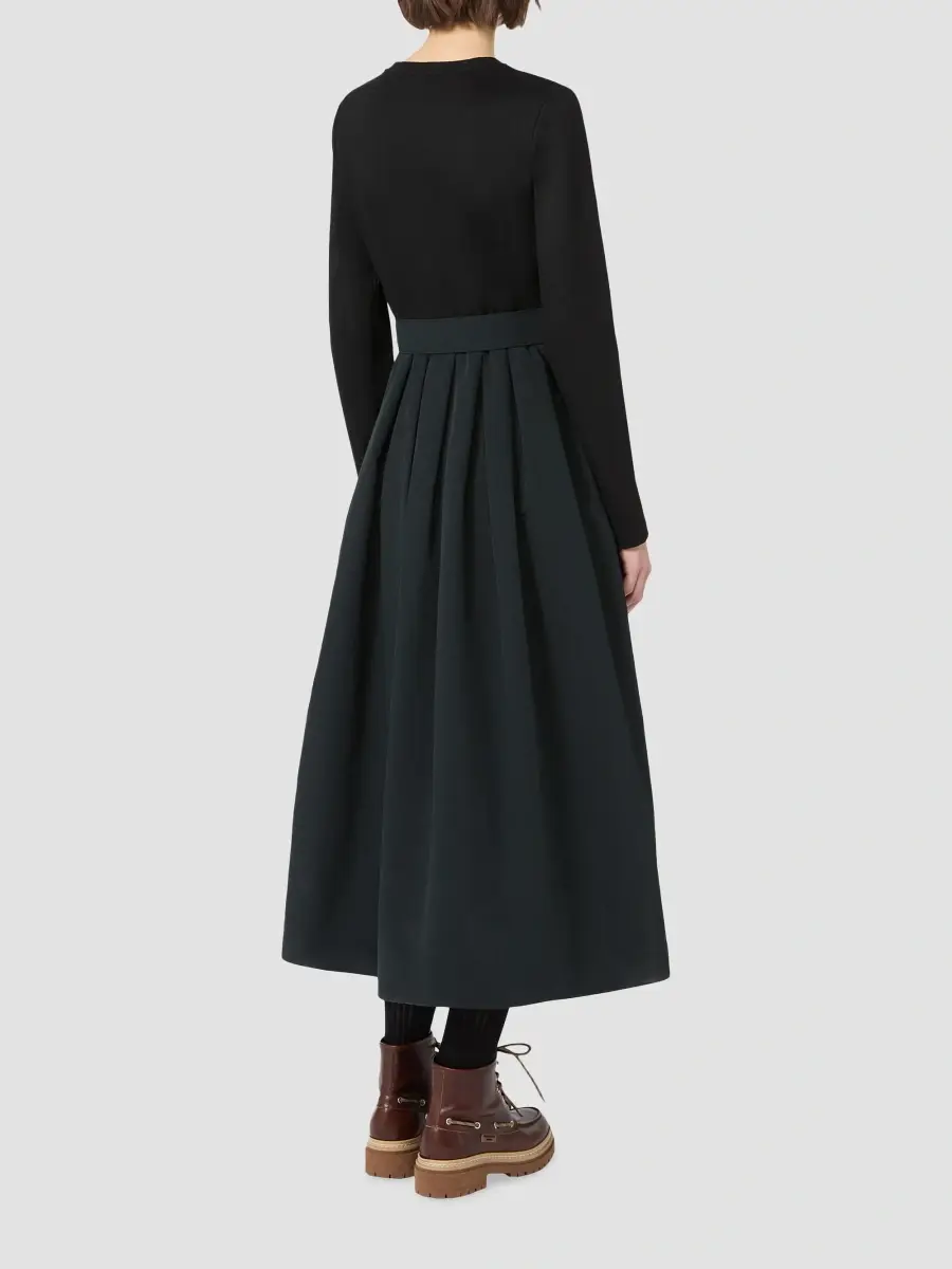 Weekend Max Mara Women's Jacquard Jersey and Taffeta Dress - Black | Thumbnail 4 Weekend Max Mara Women's Jacquard Jersey and Taffeta Dress - Black | Thumbnail 4