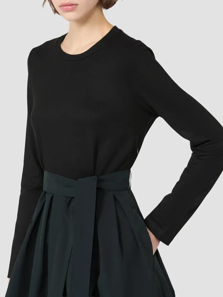 Weekend Max Mara Women's Jacquard Jersey and Taffeta Dress - Black | Thumbnail 5 Weekend Max Mara Women's Jacquard Jersey and Taffeta Dress - Black | Thumbnail 5