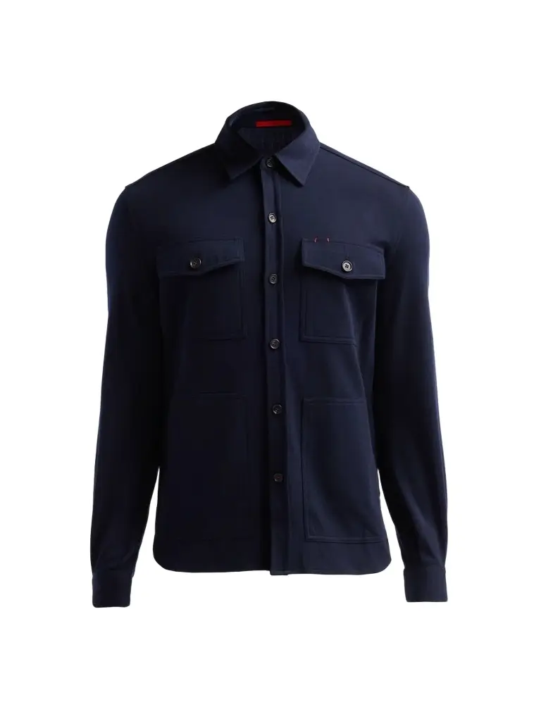 Men's Wool-Nylon-Blend Jersey Overshirt Men's Wool-Nylon-Blend Jersey Overshirt