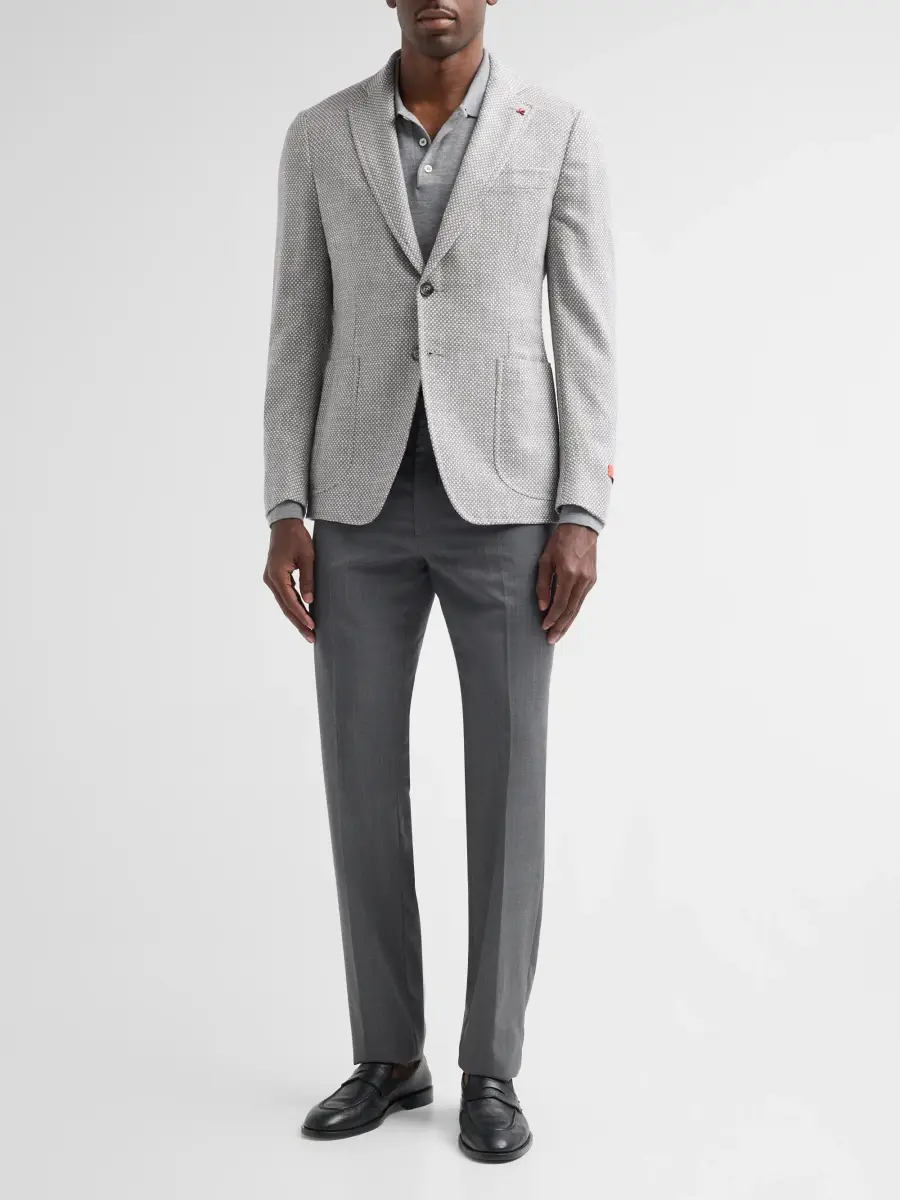 Isaia Men's Textured Birdseye Sport Coat | Thumbnail 2 Isaia Men's Textured Birdseye Sport Coat | Thumbnail 2