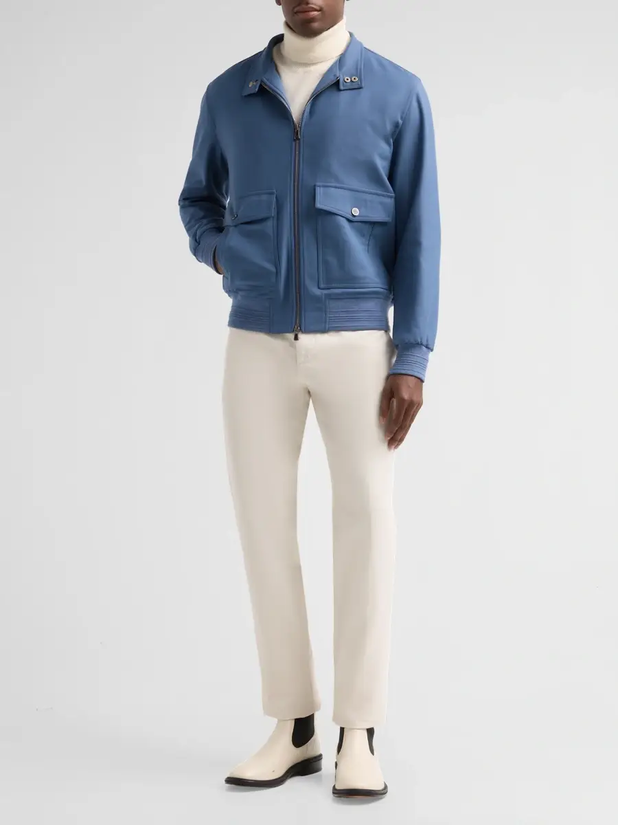 Isaia Men's Wool-Blend Bomber Jacket | Thumbnail 2 Isaia Men's Wool-Blend Bomber Jacket | Thumbnail 2