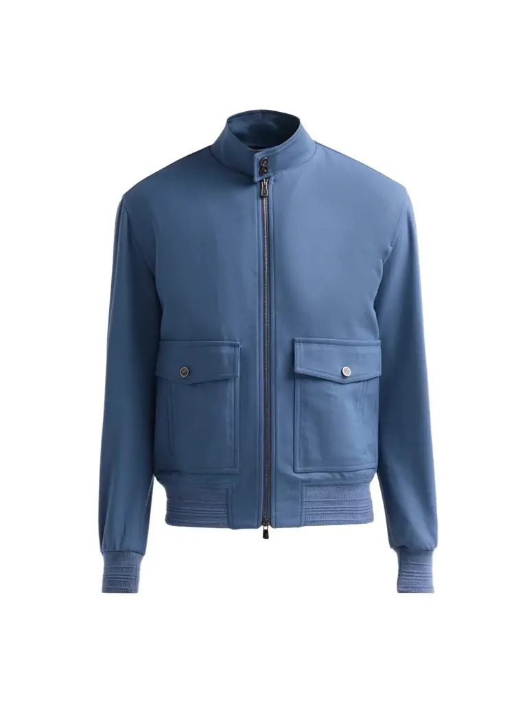 Isaia Men's Wool-Blend Bomber Jacket