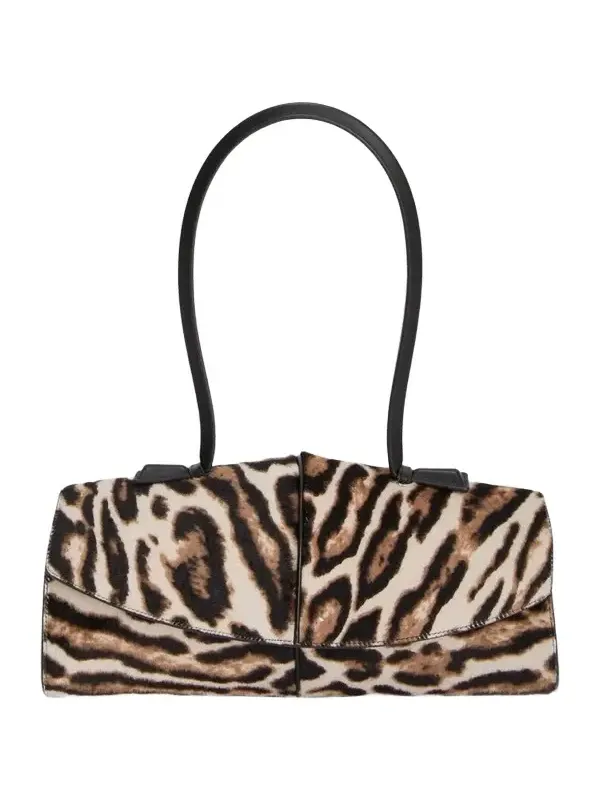 Jil Sander Women's Linea Leopard Calf-Hair Shoulder Bag