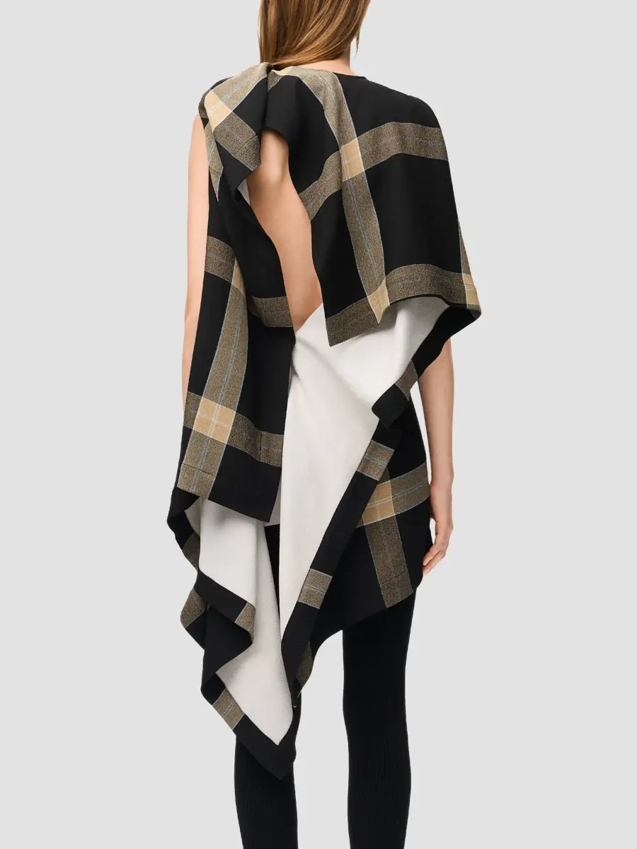 Loewe Women's Check Tieneck Minidress | Thumbnail 4 Loewe Women's Check Tieneck Minidress | Thumbnail 4
