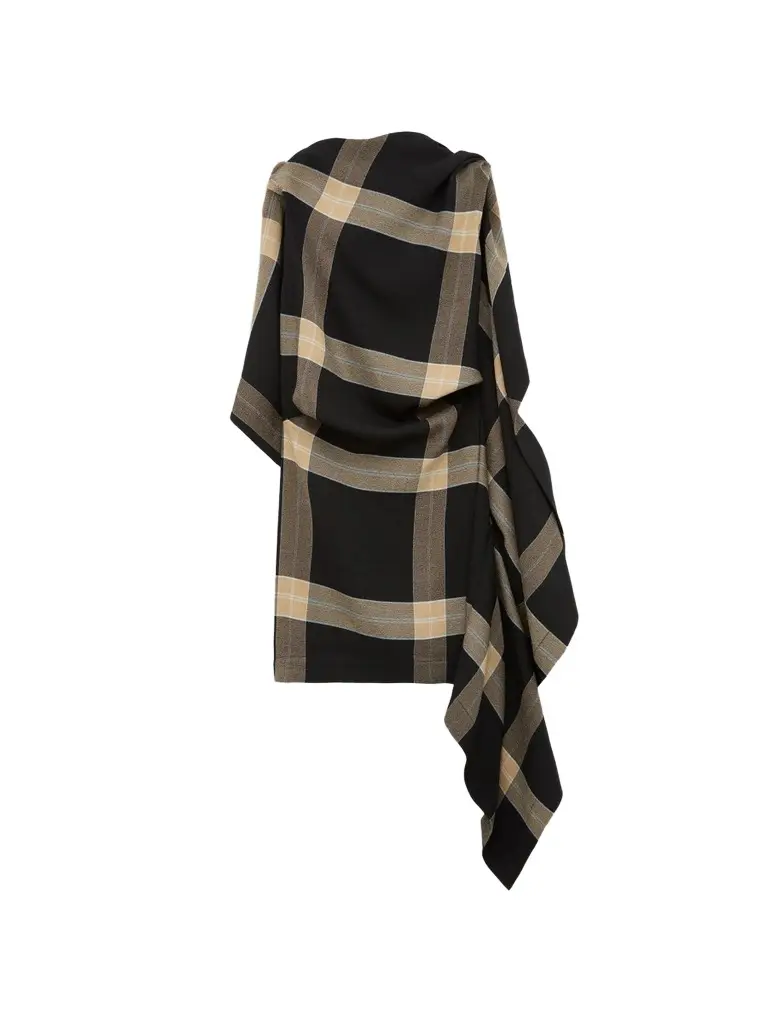 Women's Check Tieneck Minidress Women's Check Tieneck Minidress