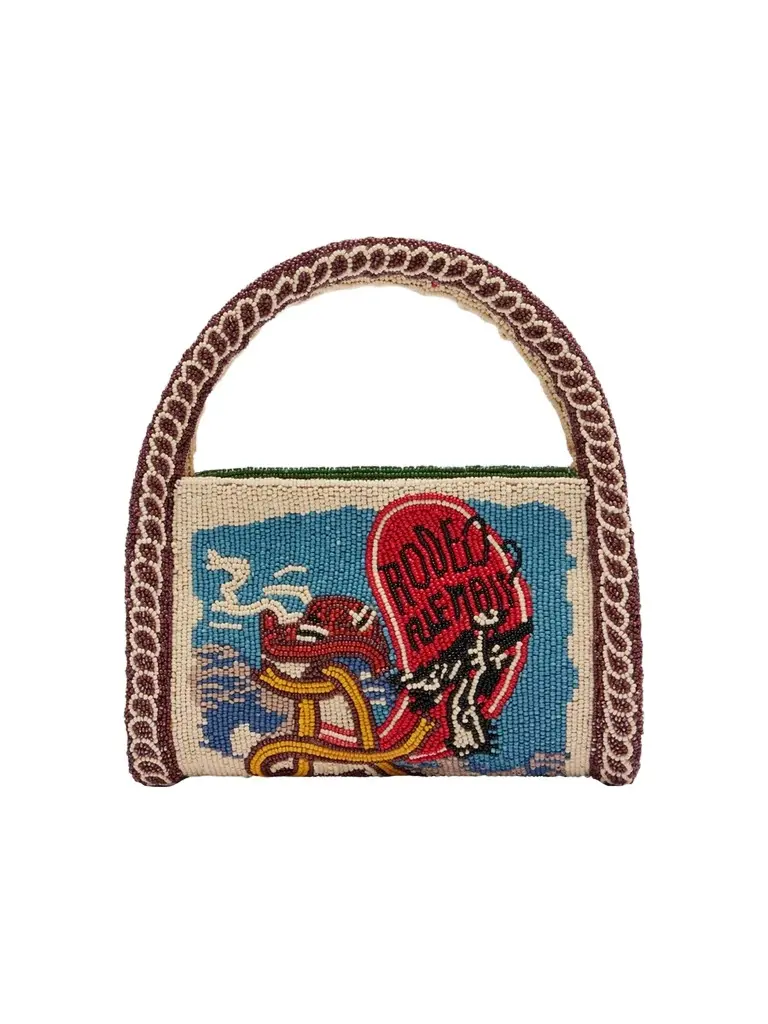 ALÉMAIS Women's Ace Beaded Barrel Top Handle Bag