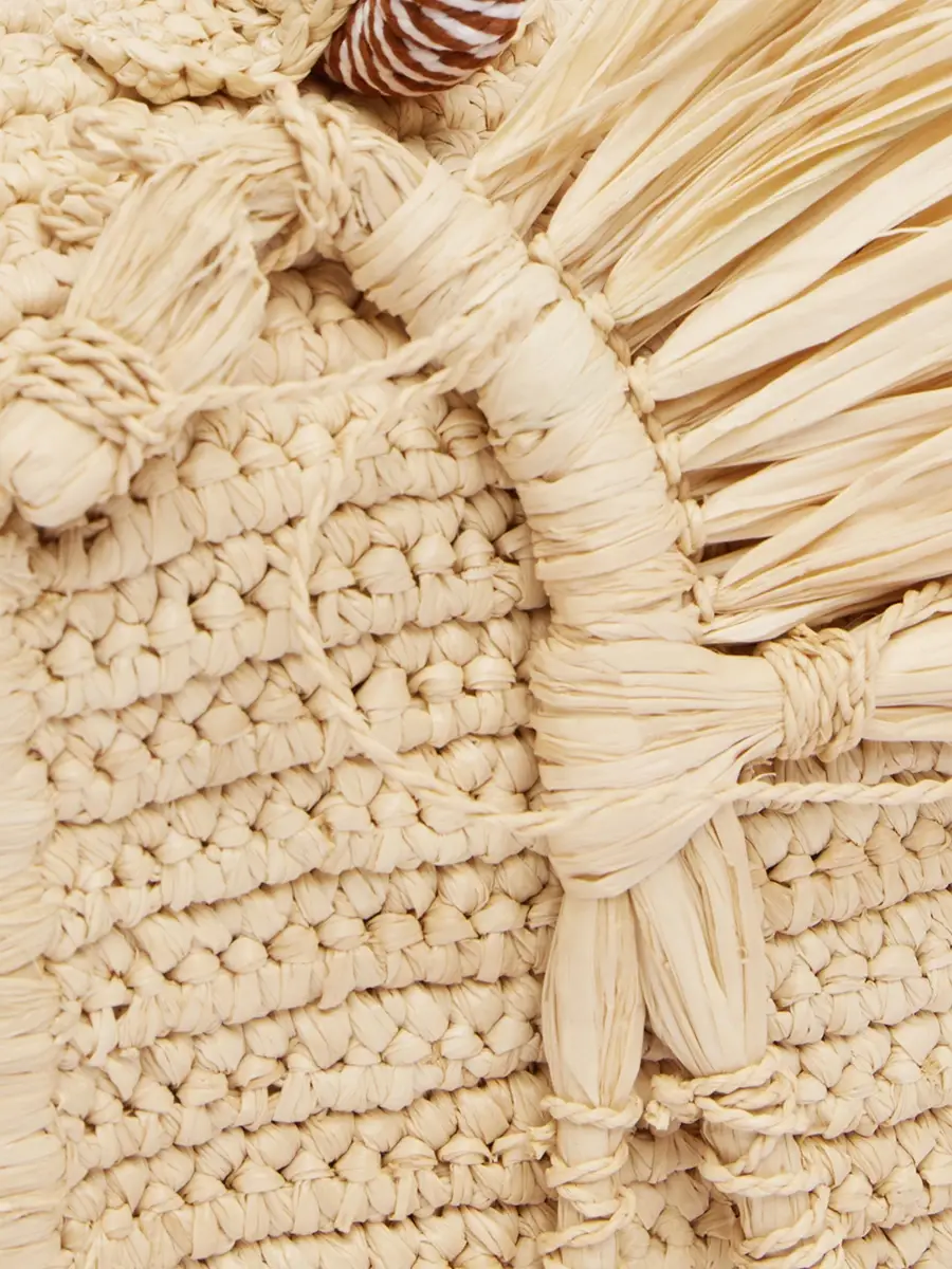 ALÉMAIS Women's Ace Horse Raffia Box Top Handle Bag | Thumbnail 3