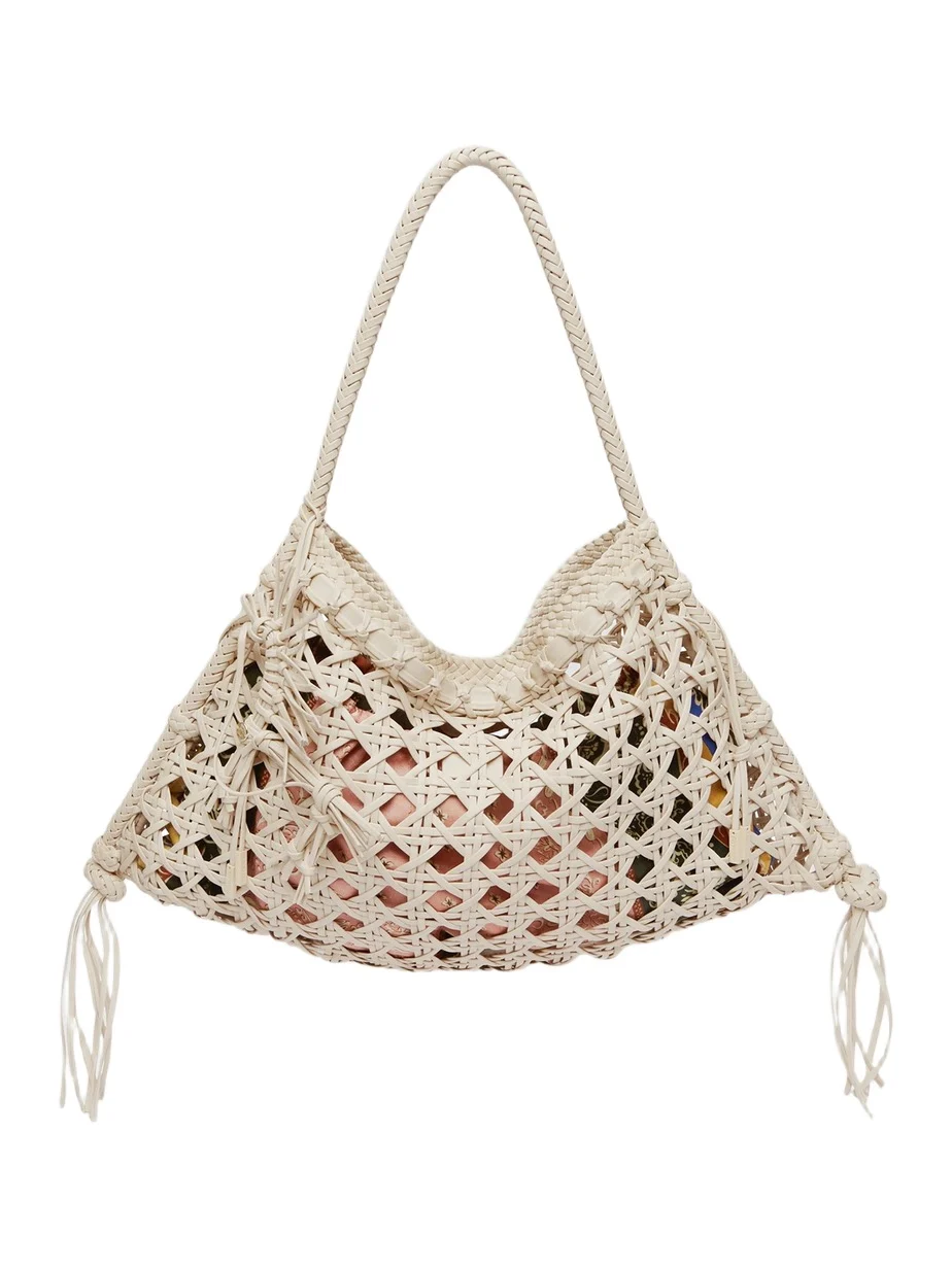 Women's Woven Maxi Leather Tote Bag Women's Woven Maxi Leather Tote Bag