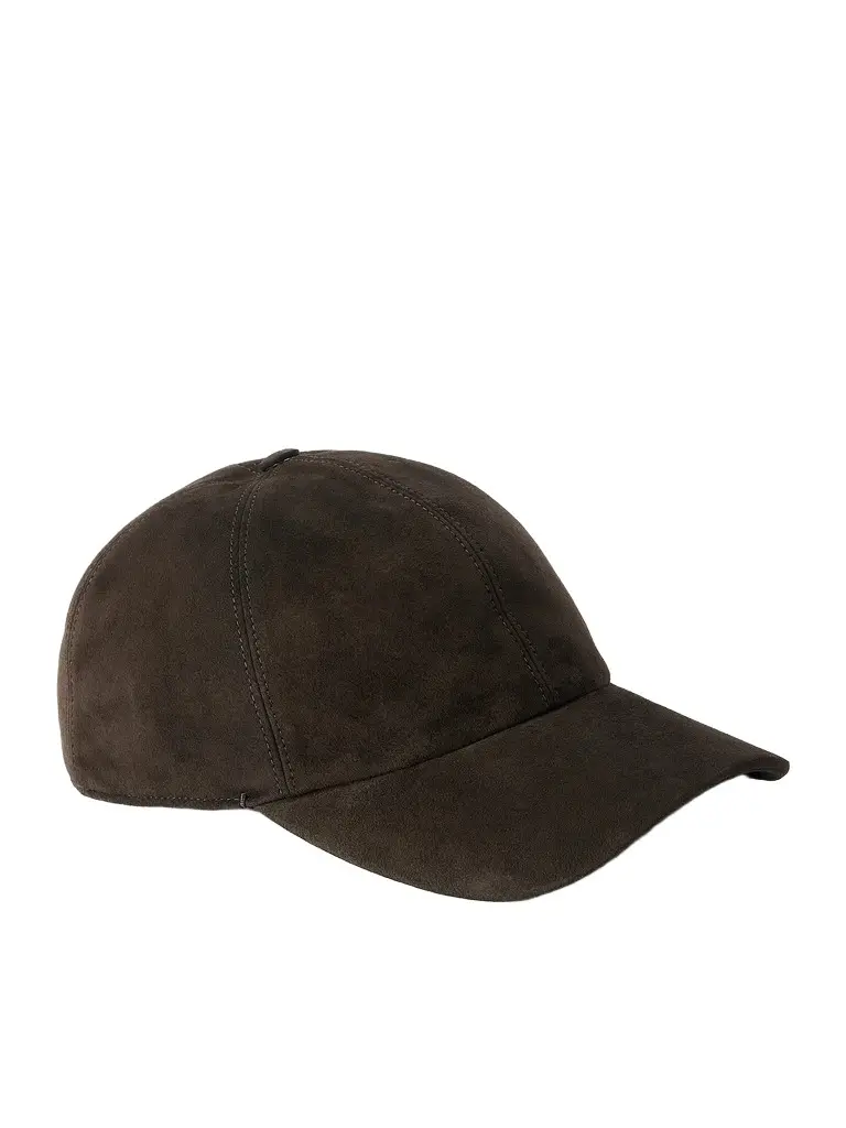 Zegna Secondskin Logo-Embellished Leather-Trimmed Suede Baseball Cap - Men