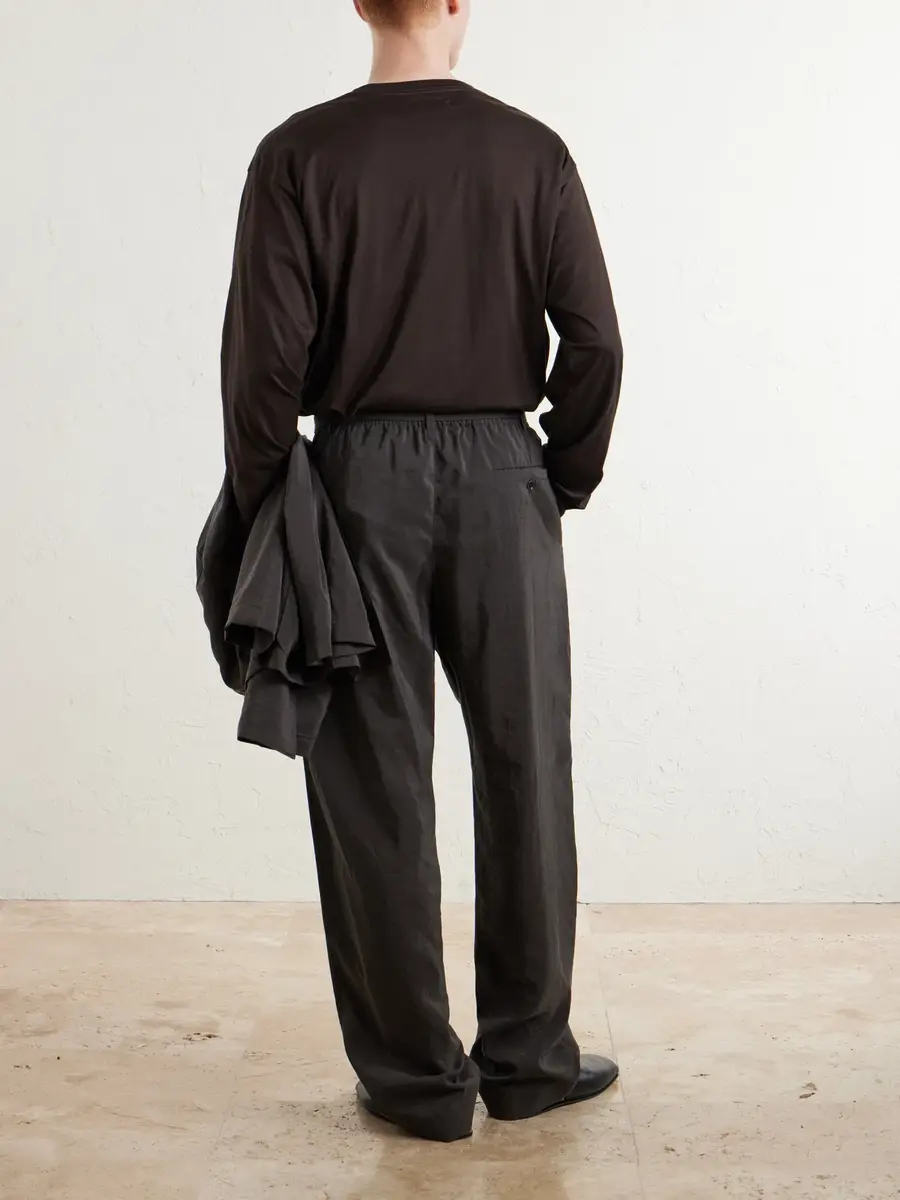 Lemaire Straight-Leg Silk-Blend Suit Trousers - Men | Thumbnail 4 Lemaire Straight-Leg Silk-Blend Suit Trousers - Men | Thumbnail 4
