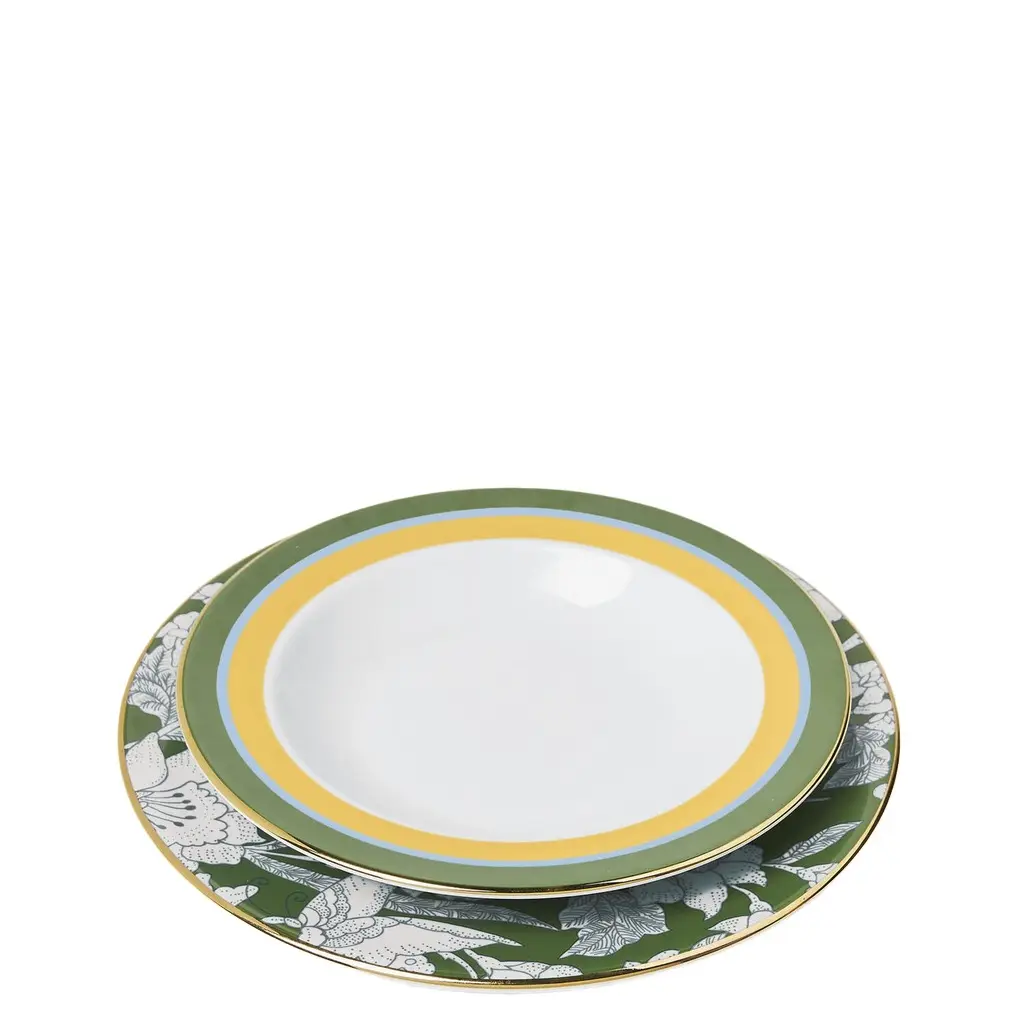 La Double J Soup And Dinner Plates Set
