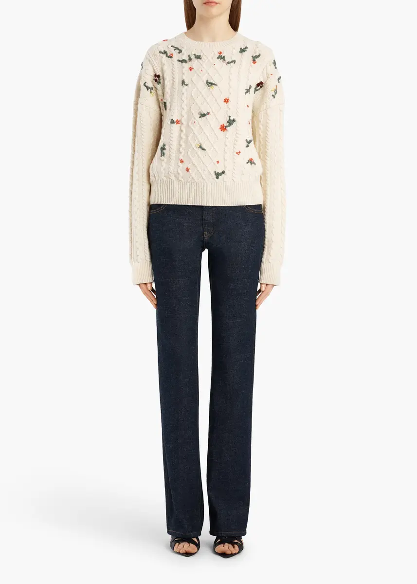 Khaite Elias Embroidery Sweater In | Thumbnail 2