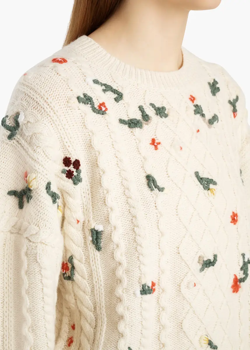 Khaite Elias Embroidery Sweater In | Thumbnail 5