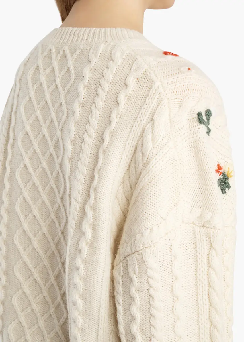Khaite Elias Embroidery Sweater In | Thumbnail 6