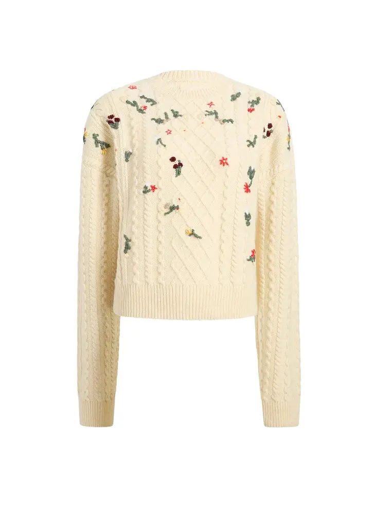 Khaite Elias Embroidery Sweater In